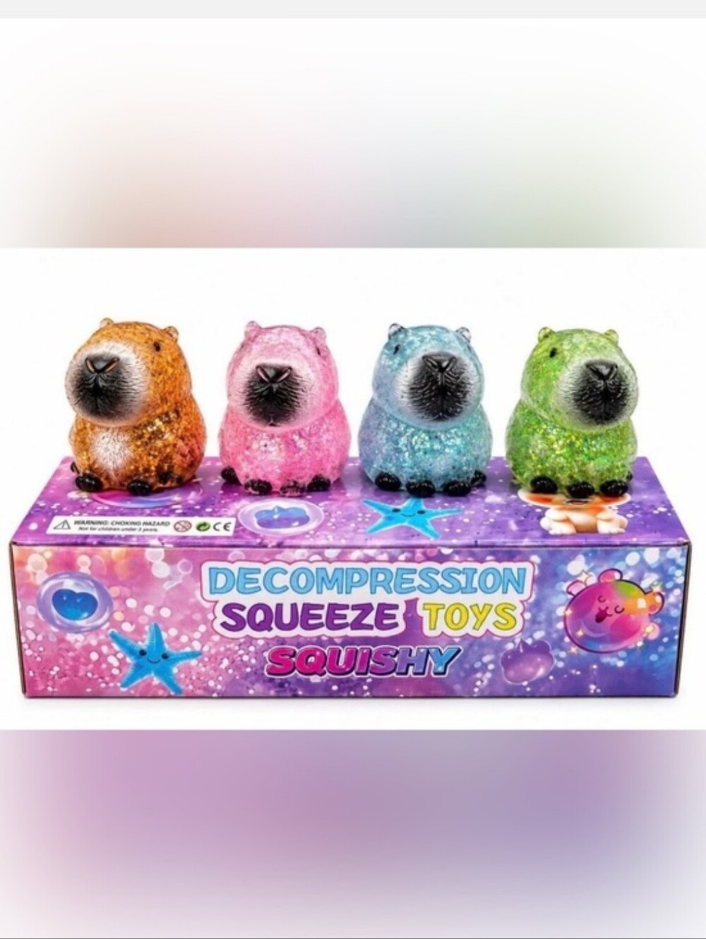 Capybara Glitter Sqeeze